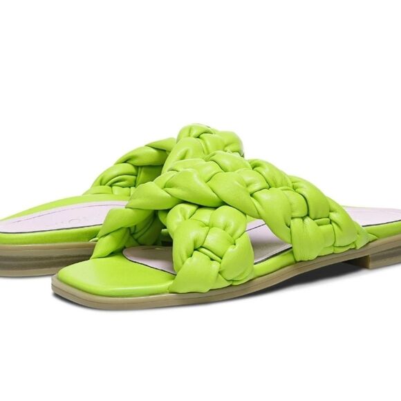 Vionic Sandals Women's 7.5 Green Braided Faux Leather Kalina Vibrant Summer - Picture 10 of 15